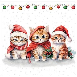 Ambiente servilletas gatos 33cm servilletas papel decoración mesa