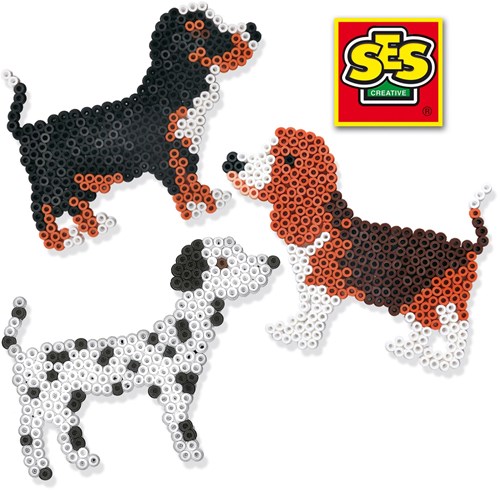 Ses base para cuentas de planchar perro - placa creativa para niños-3
