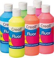 Creall pintura témpera - Set Fluor 6x250ml para niños y creativos