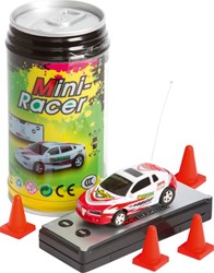 Vedes RC Mini Racer - coche teledirigido con LED y conos, juguete