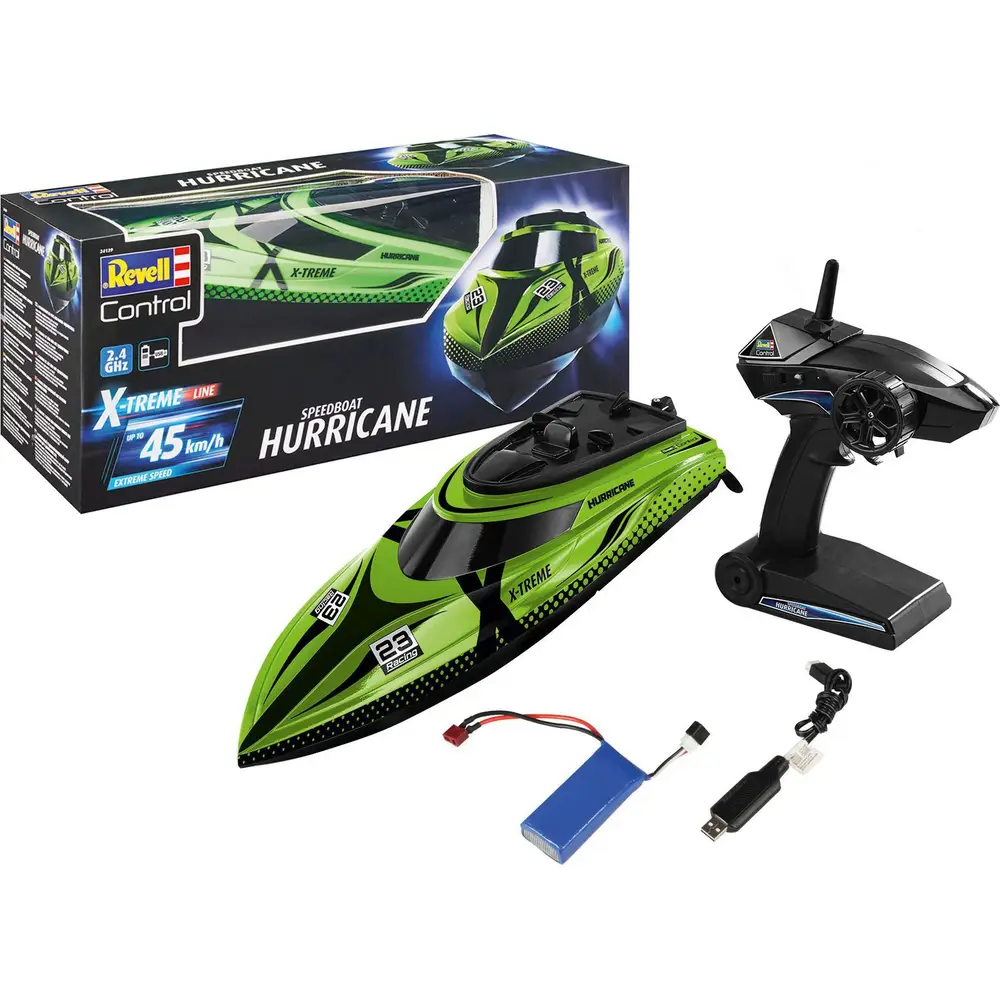 Revell RC Speedboat Hurricane - Barco RC X-TREME 45 km/h Refrigerado por agua