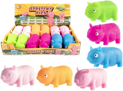 Kidsfun juguete antiestrés 12 cerditos rellenos de arena multicolor