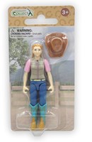 Collecta figura de acción cowgirl hobby jinete juguete - pintada a mano