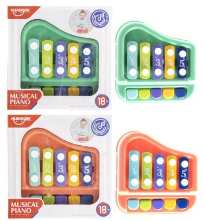 Kidsfun xilófono piano juguete 5 tonos diversión musical colorida