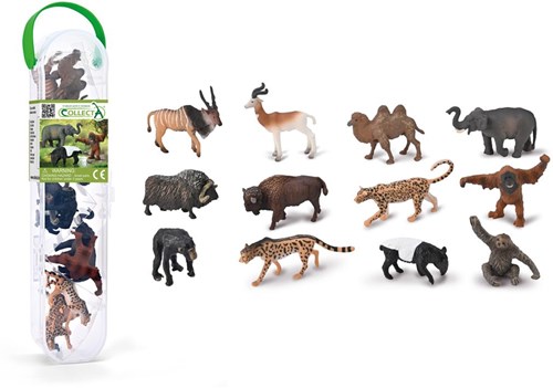 Collecta set de animales salvajes de juguete - 12 figuras pintadas a mano