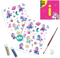 Ses tatuajes y purpurina unicornio - set creativo para niños-2