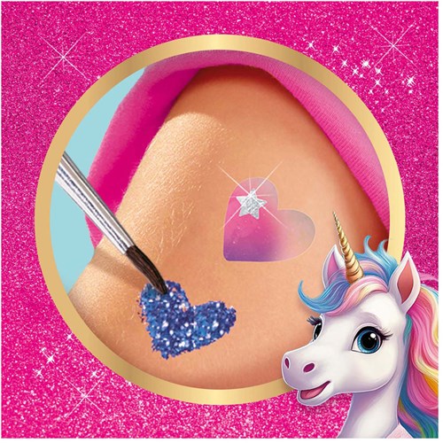Ses tatuajes y purpurina unicornio - set creativo para niños-3