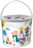 Ses bloques de construcción de madera dino - 50 piezas - juguete educativo