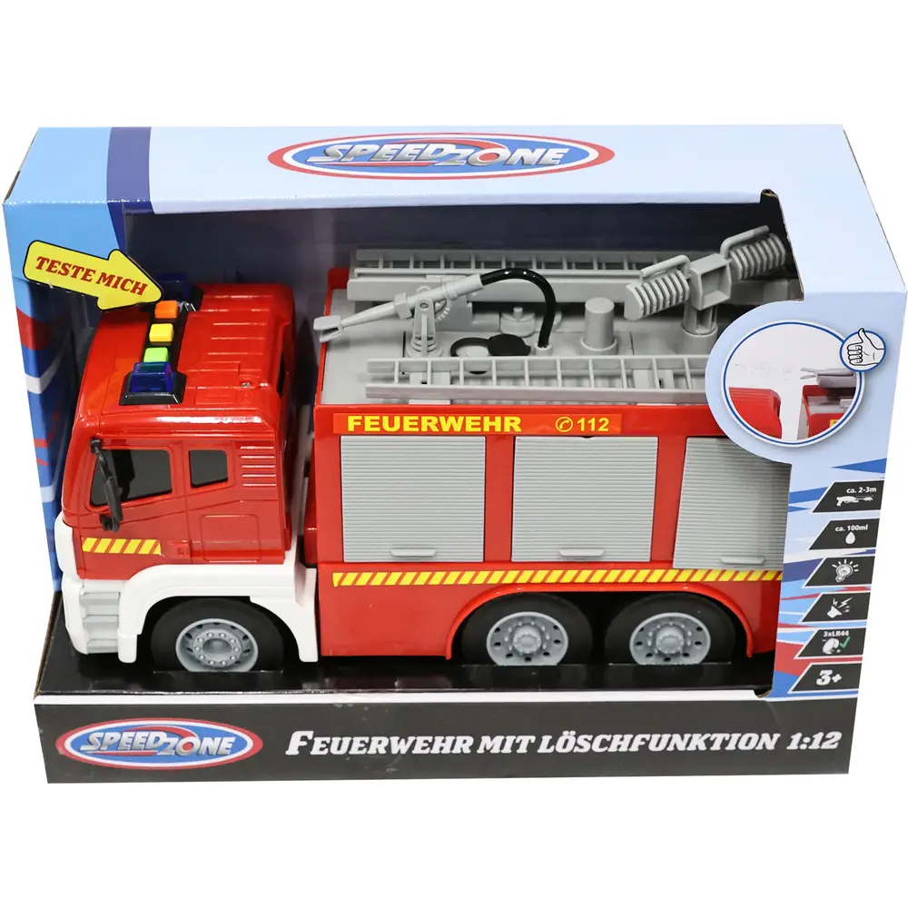 Speedzone camión de bomberos juguete con luz y sonido escala 1:12