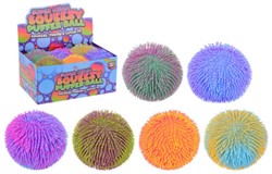 6 bolas peludas 2 colores 23 cm 24381