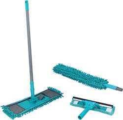 Alpina set de limpieza mango telescópico 7 piezas fregona microfibra