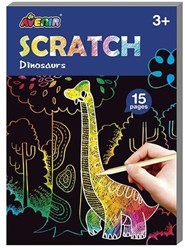 AVENIR Scratch Art Book Mini A6 - Dinosaurios