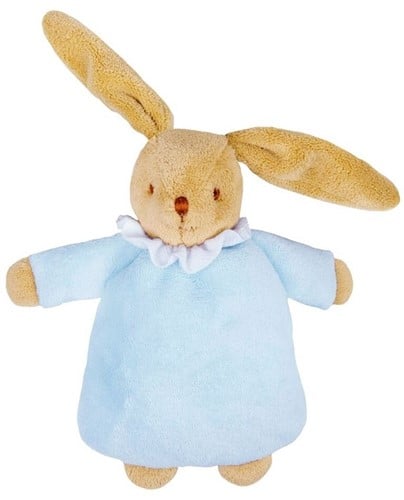 Trousselier Knuffelkonijn met rammelaar lichtblauw 19 cm