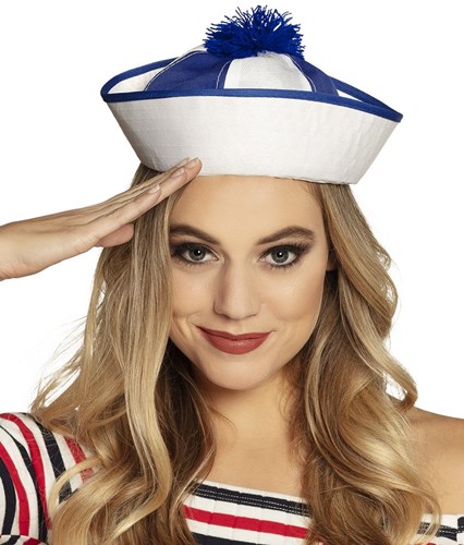 Boland - Gorro marinero azul blanco - sombrero marinero adultos unisex-3