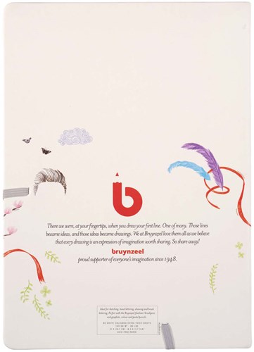 Bruynzeel cuaderno de bocetos A4 cuaderno creativo 140g 80 hojas blanco-3