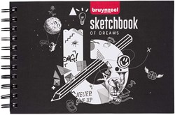Bruynzeel cuaderno de bocetos negro A5 papel FSC 80 hojas dibujo creativo
