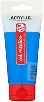 Tubo de pintura acrílica 75ml cian primario - pintura hobby creativo