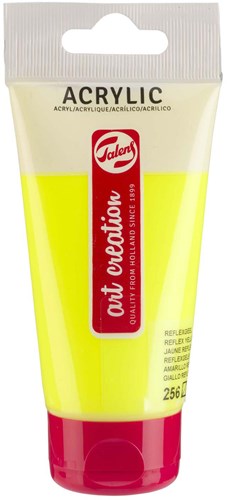 Tubo de pintura acrílica 75ml amarillo reflex 256 para pintar y manualidades