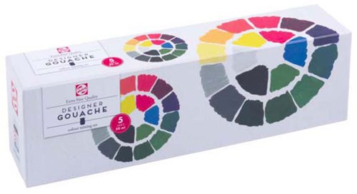 Set de pintura gouache para niños y adultos 5x50ml multicolor