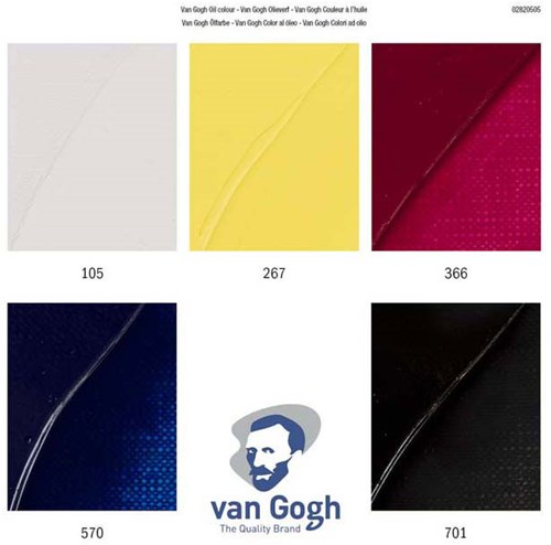 Bruynzeel set de pintura al óleo Van Gogh colores primarios 5x40ml pintar-3