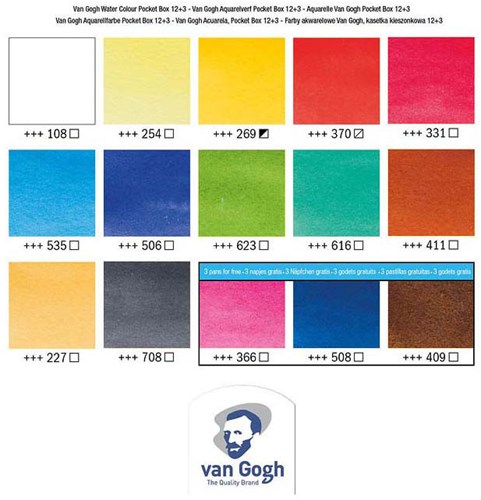 Bruynzeel set de acuarelas Van Gogh caja de bolsillo para pintar-3