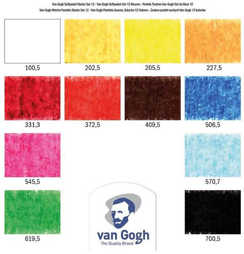 Bruynzeel set de pasteles suaves Van Gogh 12 colores set de inicio para artistas-3