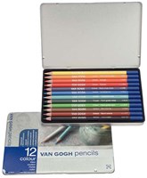 Bruynzeel Van Gogh set de lápices de colores - 12 colores en lata - calidad artística