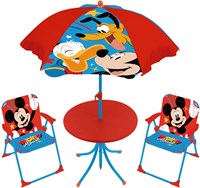 Disney set de jardín para niños Mickey Mouse, Pluto & Donald con parasol