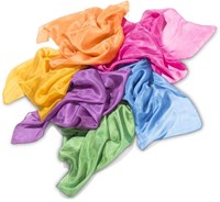 Filges pañuelos de juego de seda 90x90 cm - 6 colores vivos juguete-2