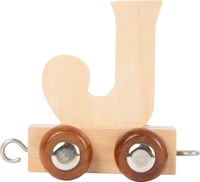 Small Foot - Tren de letras de madera J - Juguete tren letras natural