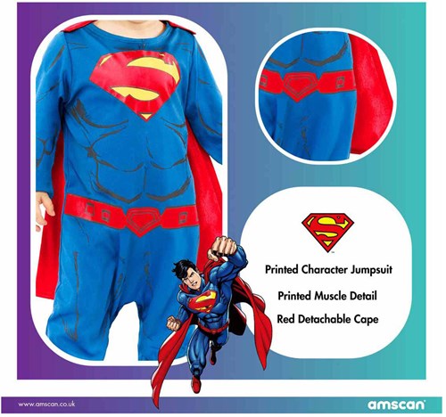 Amscan disfraz de Superman para niños - traje de superhéroe 12-18 meses-2