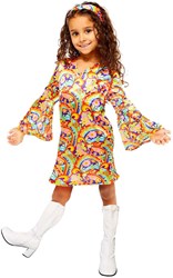 Amscan disfraz hippie infantil vestido arcoíris carnaval 6-8 años