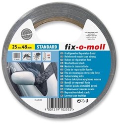 Fix-o-moll power band gris 25 metros x 48 mm cinta adhesiva fuerte