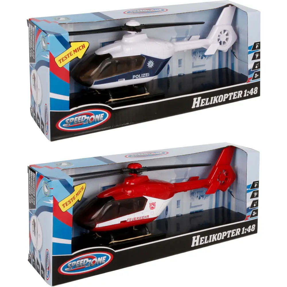 Speedzone helicóptero juguete con luz y sonido escala 1:48 multicolor