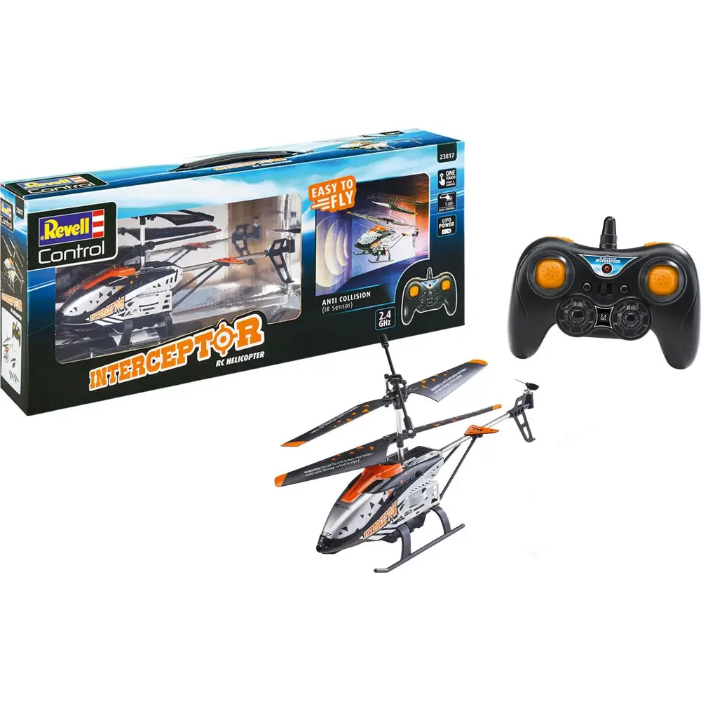 Revell Helicóptero RC Interceptor - Anti Colisión - 3 canales - 24 cm
