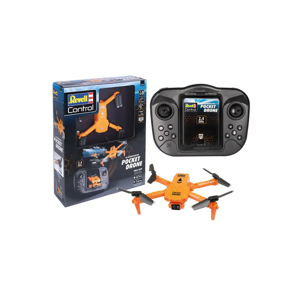 Revell dron quadricóptero RC con cámara - dron de bolsillo plegable