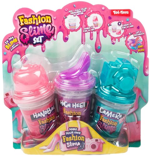 Toi-Toys set de slime fluffy fashion con accesorios juguete