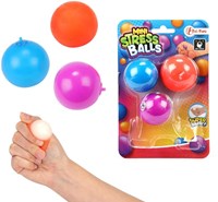 Toi-Toys set de mini pelotas antiestrés - 3 unidades - juguete de silicona