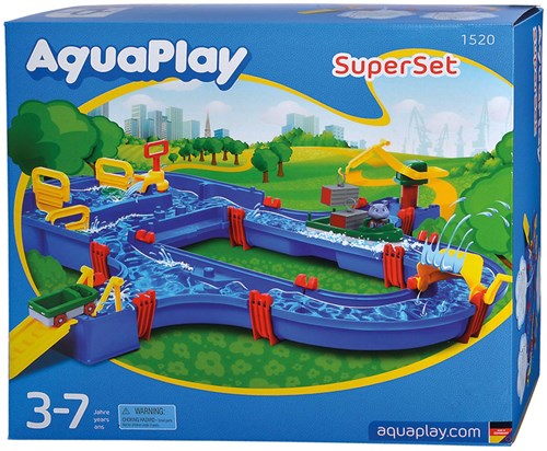 Aquaplay circuito de agua Superset - Set de juego con grúa y vehículos