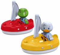 Aquaplay barcos de vela juguete - 2 unidades con figuras para baño y canal de agua-2
