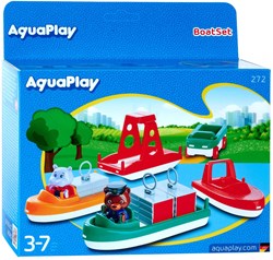Aquaplay set de barcos - juguete acuático con Wilma & Bo - 10 piezas
