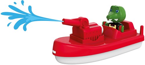 Aquaplay barco de bomberos juguete de agua con bomba para niños-3