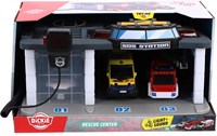 Dickie garage rescue center juguete con luz y sonido - centro de rescate