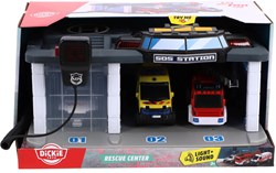 Dickie garage rescue center juguete con luz y sonido - centro de rescate