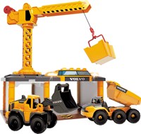Dickie estación de construcción juguete con grúa, luz y sonido - vehículos Volvo-2