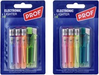 Set de encendedores eléctricos 4 unidades - Prof - recargables y seguros