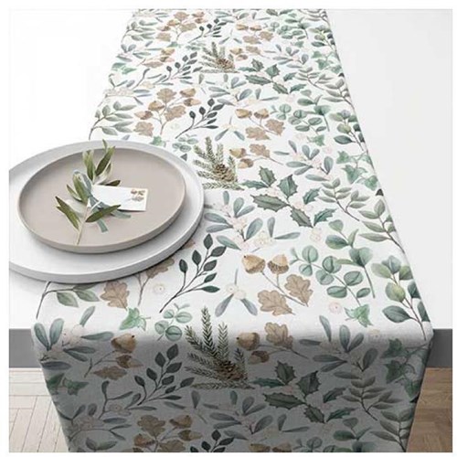 Ambiente camino de mesa hojas 40x150cm - textil decorativo para mesa