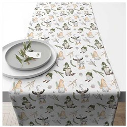 Ambiente camino de mesa Navidad gnomos 40x150cm textil decorativo
