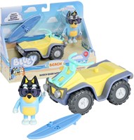 Moose Toys Bluey quad de playa figura de juego con Bandit y tabla de surf-3