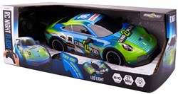 RC Night Flash coche teledirigido - coche de carreras con luces LED 1:16